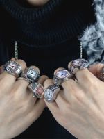 【hot seller】 [Ring Watch] New hot selling creative alloy shell finger watch new men and women mini