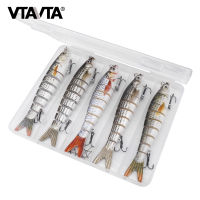 VTAVTA 5ชิ้นกล่องเหมือนจริงปลาคาร์พล่อตกปลาชุด19กรัม23กรัมผสมจมเหยื่อ Wobblers สำหรับหอกปั่นเหยื่อ Crankbaits ตกปลาที่ดี