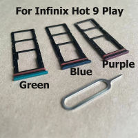 10PCS สำหรับ Infinix Hot 9 Play Sim Card Tray Slot Holder พร้อม Card Pin Replacement-Pueife