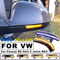 ไฟกระพริบไฟกระพริบ LED กระจกมองหลังสัญญาณไฟเลี้ยวแบบไดนามิกสำหรับ Volkswagen VW GOLF 5 Jetta MK5 Passat B5.5 B6ไฟและไฟฟ้า