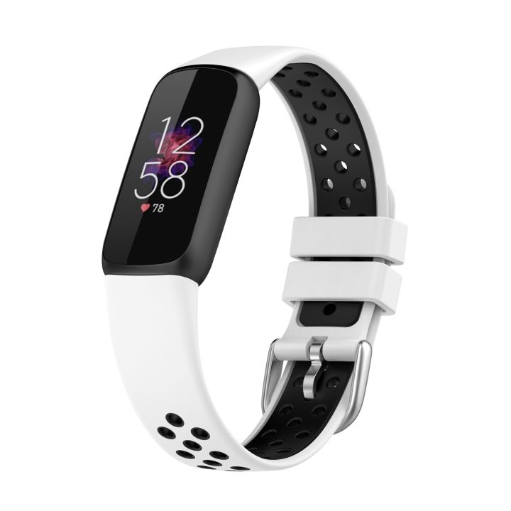 สำหรับ-fitbit-luxe-2นาฬิกาซิลิโคนสี-สีขาวสีดำ-ลดเอง