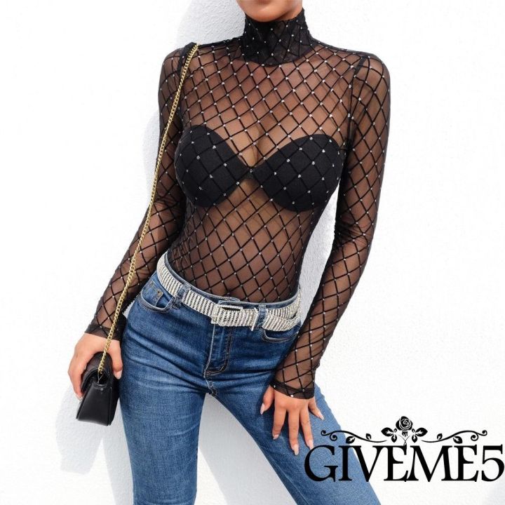 gi-women-new-black-sheer-mesh-lace-jumpsuit-long-sleeve-top-turtleneck