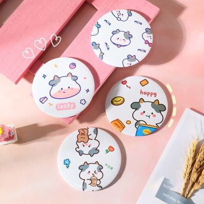 Womens Cosmetic Mirror Makeup Mirror With Cartoon Design Portable Compact Mirror Pocket Mirror Round Makeup Mirror