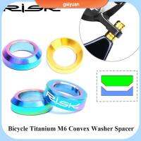 GAIYUAN 2pairs 4สี อะไหล่จักรยาน จักรยานเสือภูเขา BMX สลักเกลียวยึด XT Spacer เครื่องซักผ้านูน ไทเทเนียม M6เว้า กลุ่มคาลิปเปอร์เบรค