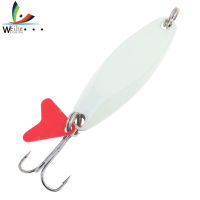 Weihe 7G 10G 21G Luminous Hard ช้อนเหยื่อตกปลา Jig เหยื่อโลหะเลื่อม Spinner Treble Hook