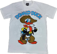 เสื้อยืดการ์ตูนโดนัลด์ ดั๊ก (Donald Duck) สีขาว M/L/XL