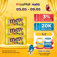 MIỄN PHÍ GIAO HÀNG TP.HCM Combo 3 gói kẹo sô cô la đậu phộng M&M S 37g thumbnail
