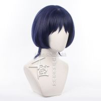 Genshin Impact Wanderer Cosplay Wig Game Wanderer Scaramouch Cosplay Synthetic Hair Short Halloween Party Wig+Wig Cap