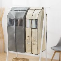 Clothing Dustproof Hanging Bags Thicken Non-woven Suit Outer Dress Shirt Clothes Dust Cover With Window Closet Storage Bag 1Pcs Wardrobe Organisers