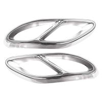 Car Tail Throat Exhaust Trim Frame Four Exhaust Hole Covers for Mercedes-Benz A-Class W177 A220 A250 2019-2021