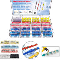 50-1000Pcs ความร้อนหดก้น CRIMP เทอร์มินัลกันน้ำ SOLDER Seal ไฟฟ้า BUTT Connectors สายไฟ Splice Terminal Kit-Shief