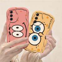 เคส Hp A24 Samsung A14 A13 A04e น่ารัก,A03 A04 A04s A10s A20s A30s A21s M11 A12 M12 A02s A32การ์ตูน Spongebob ขอบคลื่น3D นุ่ม TPU A51 ICasing