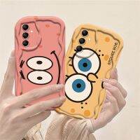 เคส Hp Samsung A24 A14 A13 A04e A03 A04 A04s A10s A20s A30s A21s A12 M12 A02s A32การ์ตูน Spongebob 3D ขอบคลื่น A51 A52s A50 M11น่ารักเคสครอบโทรศัพท์ TPU นุ่ม