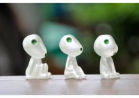 10pcs Princess Mononoke Wood Kodama Ghibli Figure Spirit Elf Resin Glow in dark Luminous Colllectible Dolls Cartoon Model Toys