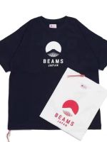 Original BEAMS JAPAN 20SS Fixed Mount Fuji print red rope short-sleeved T-shirt men and women INS tide