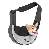 ₪✘◑ Dog Sling Carrier Breathable Mesh Dog Sling Bag Dog Sling Carrier Hands Free For Small Dogs And Cats Portable Dog And Cat Sling