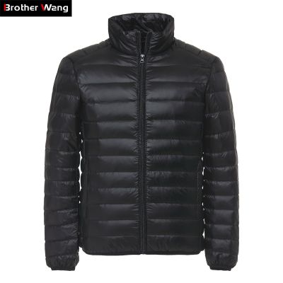 ZZOOI Brother Wang Mens Duck Down Jacket 2019 New Autumn Winter Men Fashion Casual Light Collar Coat Brand Clothes Black Red Navy