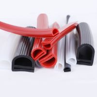 【LZ】 E-type Silicone Strip Red White Black High Temperature Resistant E-shaped Sealing Strips Oven Steaming Freezer Door Seals