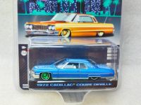 1: 64 California Lowly 2 1972 Cadillac Coupe DeVille-CUSTOM Baby Blue Green Machine Collection Of Car Models