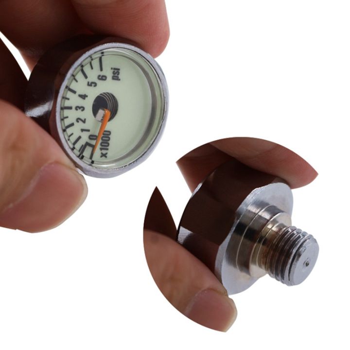 new-scuba-diving-pony-bottle-pressure-gauge-1-inch-face-350-bar-5000-psi-7-16inch-20unf-threads