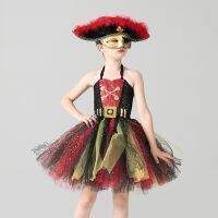 【CC】 New Baby Clothing Children Tutu Pirates Of The Sequin Sleeveless Mesh Birthday Costumes