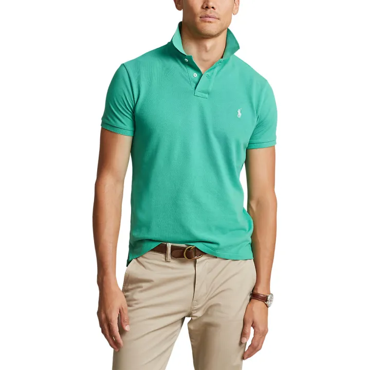 PRL Men's Slim Fit Mesh Polo Shirt Green | Lazada PH