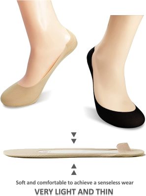 ถุงเท้ากันลื่นสำหรับผู้หญิง,ถุงเท้ารองเท้าแตะเรือกันลื่นทนทานซับรองเท้าถุงเท้าแบบซ่อน