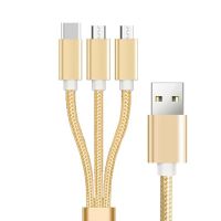 E56B 1 hingga 3 USB ke Kabel Ekstensi Mikro TypeC Untuk Kabel Pengisian Daya Tablet Ponsel