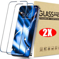 2 Pack Temepred Glass Screen Protector สำหรับ iPhone 14 Pro Max/ 14 Plus/ 13 Pro Max/ 13 Pro/ 13/13 Mini,ฟิล์มกระจกนิรภัยแบบเต็มรูปแบบที่ทนทานเป็นพิเศษสำหรับ iPhone 12 Pro Max/iphone 11 Pro Max/xs Max/xr