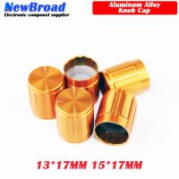 10PCS NEW Gold Aluminum Alloy Potentiometer Knob Plum Blossom Volume Adjustment Knob Cap 13*17MM 15*17MM Inner Hole 6MM WATTY Electronics