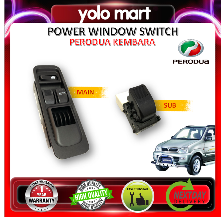 PERODUA KEMBARA 】Main Power Window Switch ( 1998 - 2006 / OEM Fitting