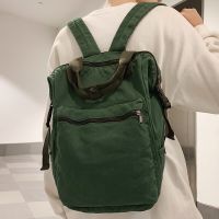 HOT★Cool Canvas Women Men Green Vintage College Backpack Fashion Ladies Male Travel Trendy Retro Book Bag Girl Boy Laptop School Bag