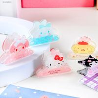 ✵✾▩ Sanrio Kuromi Cinnamoroll Storage Clip Mymelody Long Tail Clip Cute Kawaii Anime Cartoon Student Paper Storage Folder Toys Gift