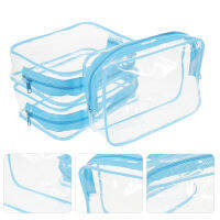 OULII 3PCS CLEAR COSMETICS BAG ZIPPEREN