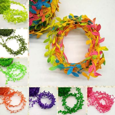 【CC】 10 Silk Leaf-Shaped Handmake Artificial green Leaves Wedding Decoration Wreath Scrapbooking Fake