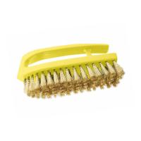 ตราสมอ แปรงทองเหลืองทรงเตารีด ตราสมอ สีน้ำเงิน BRASS SCRUB BRUSH WITH IRON HANDLE ANCHOR BLUE แปรงทำความสะอาด อุปกรณ์ทำความสะอาด ของใช้ภายในบ้าน