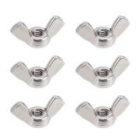 ♨ Uxcell 6/10pcs 304 Stainless Steel Wing Nuts Shutters Butterfly Fastener Nuts 6-32 8-32 10-24 10-32 1/4 -20