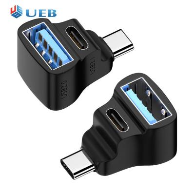 อะแดปเตอร์ USB-A 1ถึง2 USB-C USB-C 100วัตต์ USB-C ตัวผู้ไปยัง USB USB-C-อะแดปเตอร์ตัวเมีย20Gbps 8K 60HZ รูปตัวยูสำหรับดาดฟ้าไอน้ำ