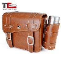 New Motorcycle Synthetic Leather Saddle Bag Luggage Brown Side Tool Bag for Harley Sportster for Honda Suzuki Kawasaki Yamaha