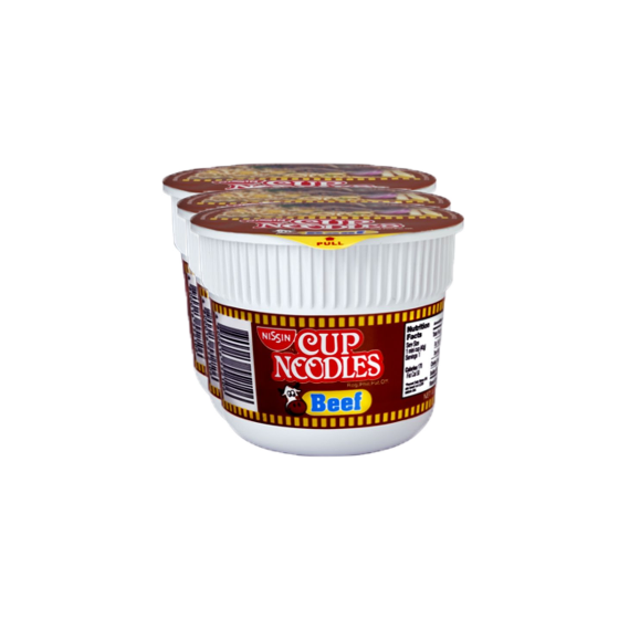 Nissin Cup Noodles Beef Flavor 40g 3 cups | Lazada PH