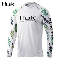 HUK เสื้อตกปลาแขนยาวป้องกันรังสียูวีของผู้ชายเสื้อตกปลาระบายอากาศได้ดีเบ็ดตกปลากลางแจ้ง