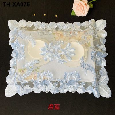 The new Europe and the States net yarn lace embroidery soft tea tray air fryer towel wipes dustproof decoration microwave oven