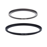 2x Camera Parts 72mm to 82mm & 77mm to 82mm Lens Filter Step Up Ring Adapter Black thumbnail