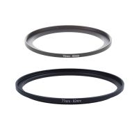 2x Camera Parts 72mm to 82mm &amp; 77mm to 82mm Lens Filter Step Up Ring Adapter Black