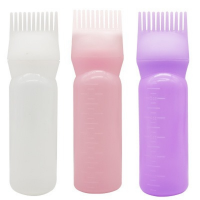 120มิลลิลิตร Multicolor พลาสติกย้อมผมขวดรีฟิล Applicator หวีจ่ายร้านทำผมสีผมเครื่องมือจัดแต่งทรงผม