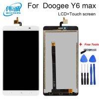 หน้าจอ LCD สำหรับสีขาว Doogee Y6 3D สูงสุดพร้อมหน้าจอกรอบภาพ LCD หน้าจอสัมผัสเครื่องอ่านพิกัดแผงประกอบชุดซ่อมแซมโทรศัพท์