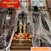 พร็อบใยเเมงมุมสยองขวัญ  ของตกเเต่งปาร์ตี้ฮาโลวีน ใยเเมงมุมหลอนๆ Halloween อุปกรณ์เสริมบรรยกาศหลอนๆ