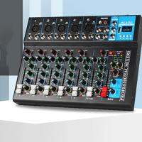 Lacooppia Audio Mixer Platform MP3ดิจิตอล Bluetooth แบบพกพาสำหรับแสดงการออกอากาศ EU