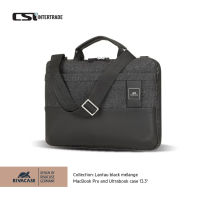 Rivacase กระเป๋าโน๊ตบุ๊ค แบบสะพายข้าง 8823 black mélange case 13.3 นิ้ว สำหรับ Macbook Ultrabook Notebook