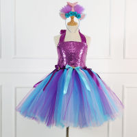 ? Popular Clothing Theme Store~ Kindergarten Fairy Drama Performance Girls Group Stage Performance Dress Mermaid Princess Tutu Christmas